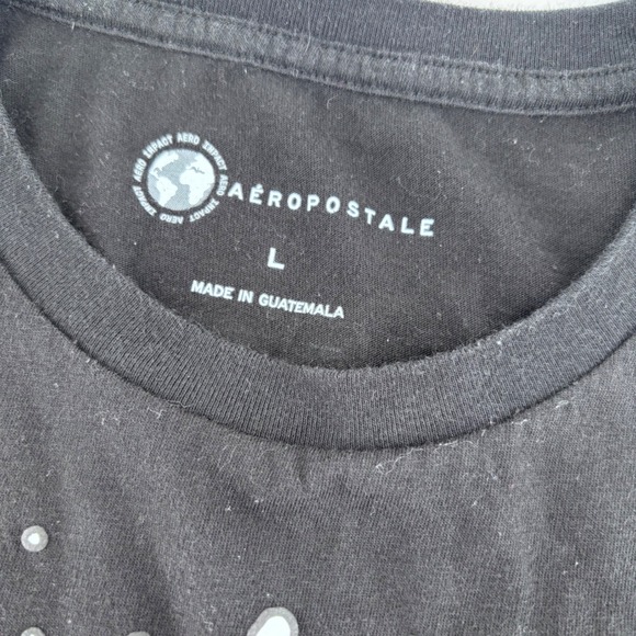 Vintage Y2K Aéropostale Peanuts Snoopy Christmas Tee Team Aero Christmas Sz L - Picture 2 of 5